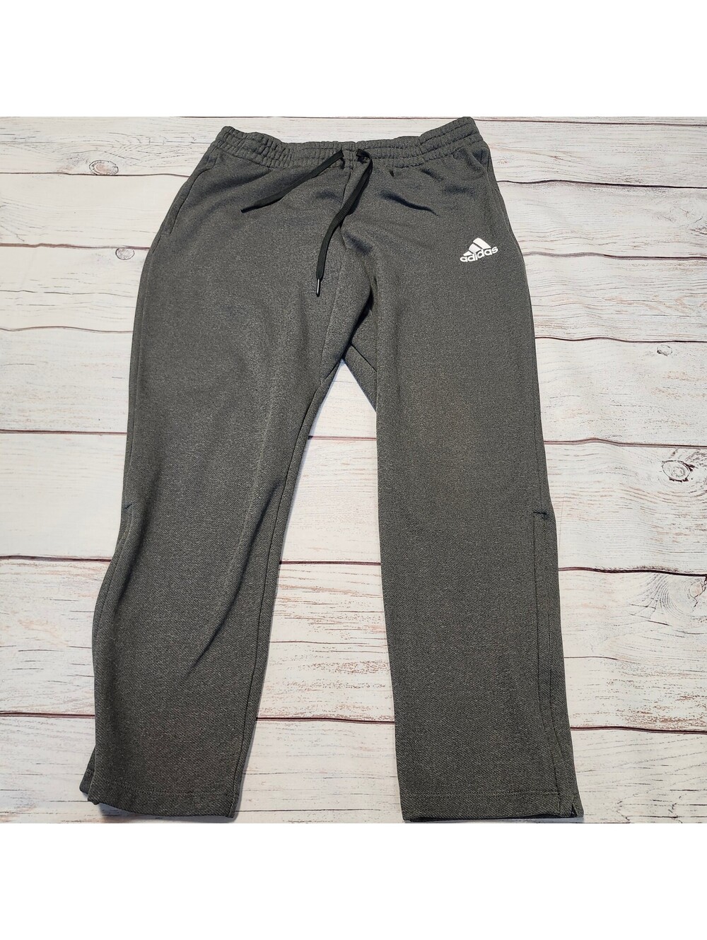 Adidas Gray Sweatpants with Drawstring Waist Size L
